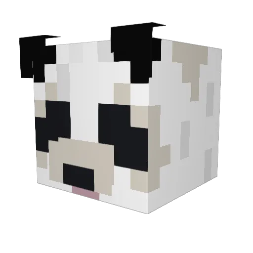 8000000000000008 Minecraft avatar head, 3D render