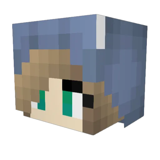 800815 Minecraft avatar head, 3D render