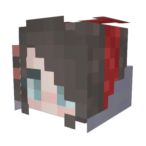 800cherries Minecraft avatar head, 3D render
