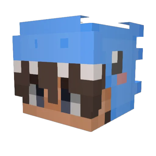 8012 Minecraft avatar head, 3D render