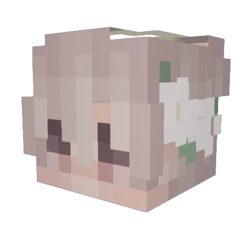 8016 Minecraft avatar head, 3D render