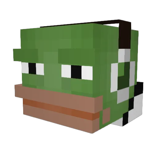 8017take Minecraft avatar head, 3D render