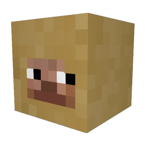 8085 Minecraft avatar head, 3D render