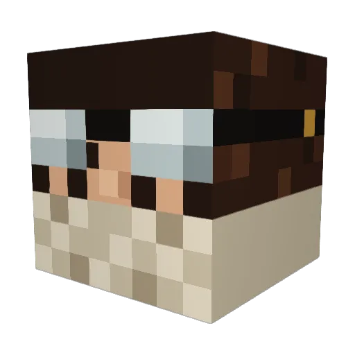 808 Minecraft avatar head, 3D render