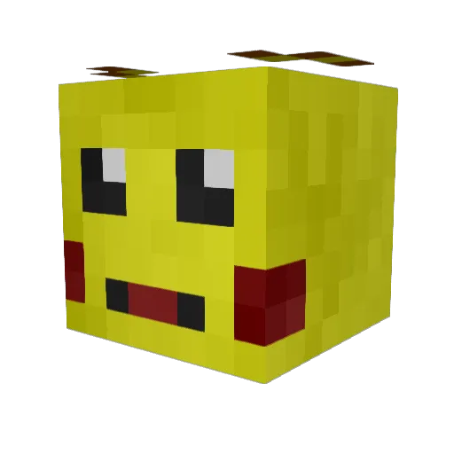 808Knight Minecraft avatar head, 3D render