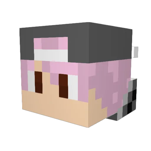 808Prince Minecraft avatar head, 3D render