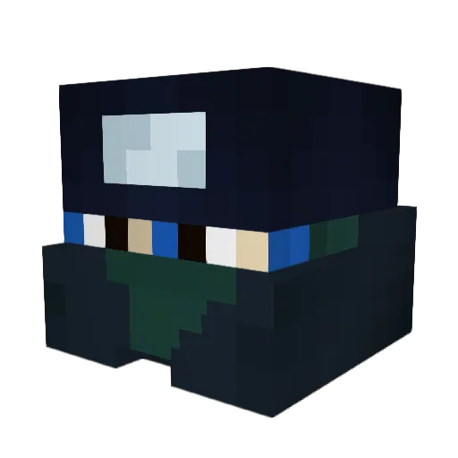 808frosty Minecraft avatar head, 3D render