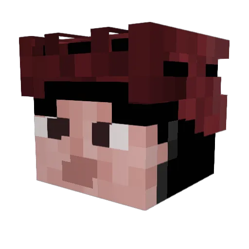 808zen Minecraft avatar head, 3D render