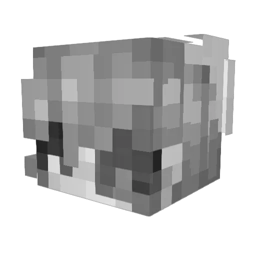 80Erin Minecraft avatar head, 3D render