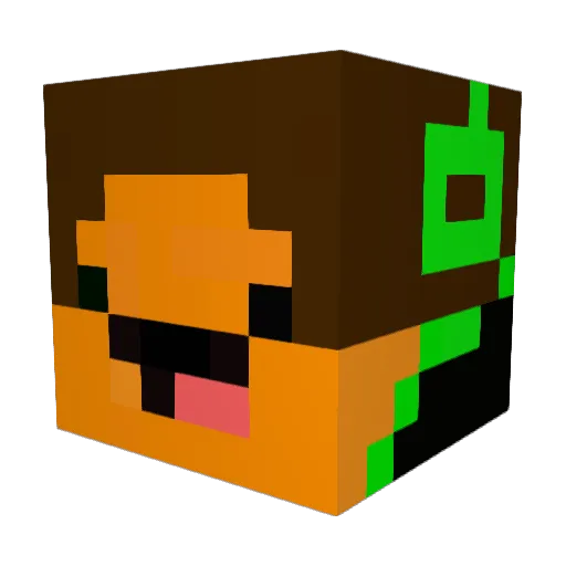 80HDPanda Minecraft avatar head, 3D render