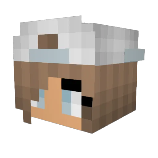 80sEmily Minecraft avatar head, 3D render