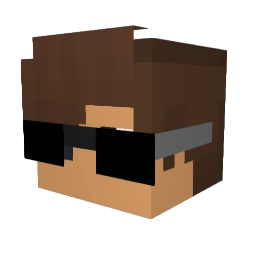 80sKid Minecraft avatar head, 3D render