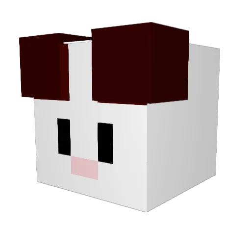 813ch Minecraft avatar head, 3D render