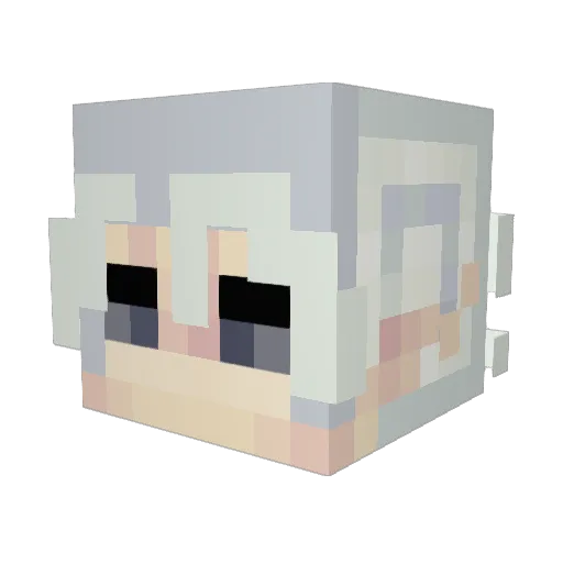 8161 Minecraft avatar head, 3D render
