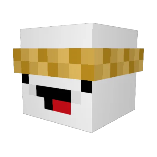 817272721 Minecraft avatar head, 3D render