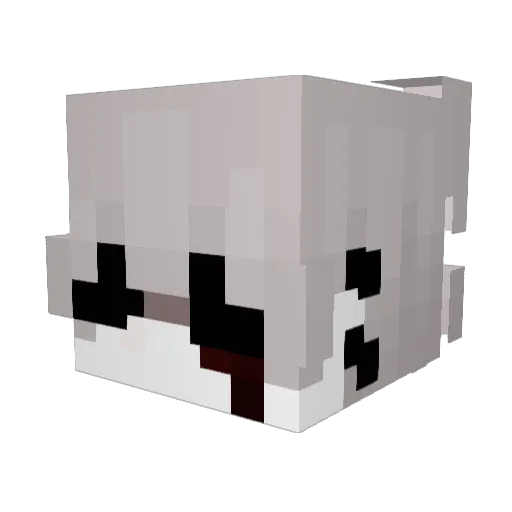 81alwu Minecraft avatar head, 3D render