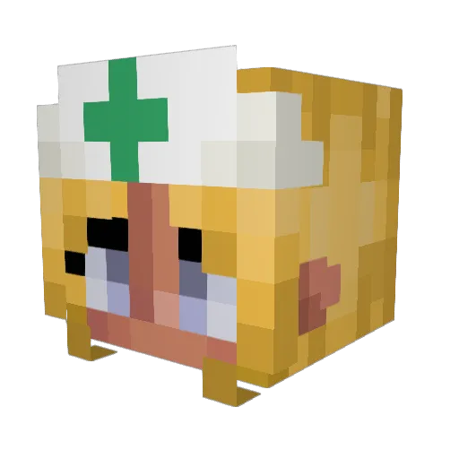 827s Minecraft avatar head, 3D render