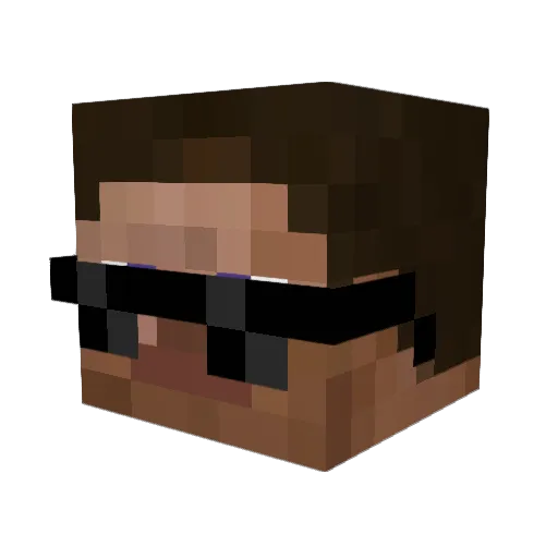 82Don Minecraft avatar head, 3D render