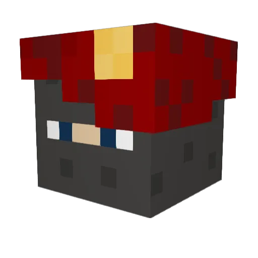82Turbo Minecraft avatar head, 3D render