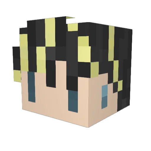 82ki Minecraft avatar head, 3D render