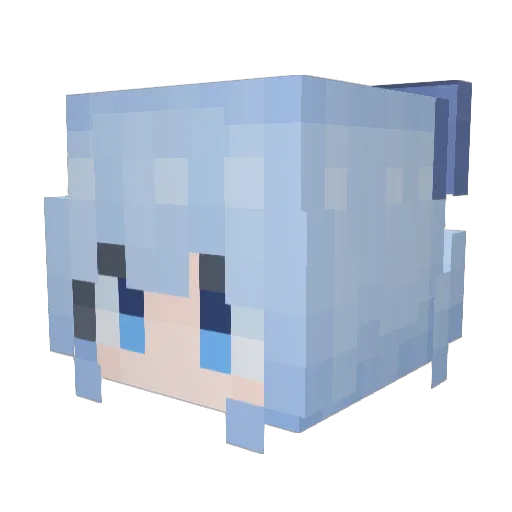 82xb Minecraft avatar head, 3D render