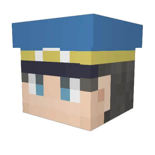 834983 Minecraft avatar head, 3D render