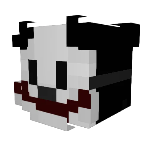 838383838383838 Minecraft avatar head, 3D render