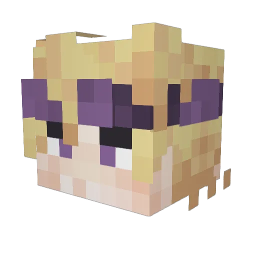 83EF Minecraft avatar head, 3D render