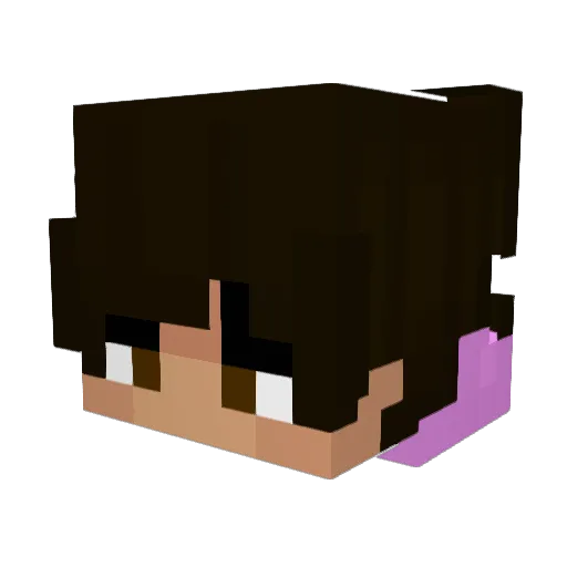 83ah Minecraft avatar head, 3D render