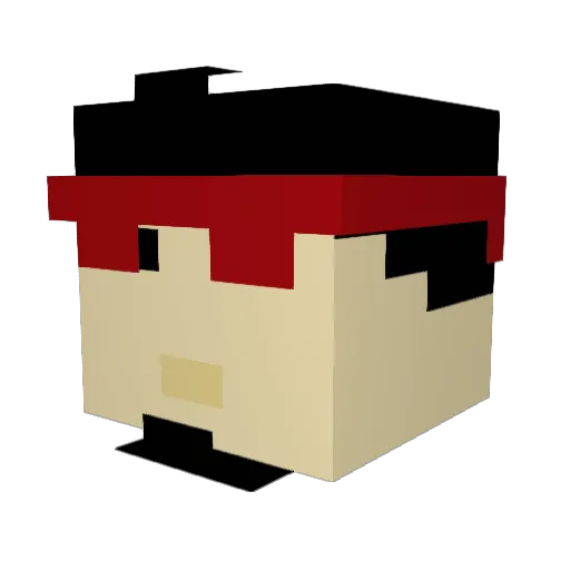 84ggy Minecraft avatar head, 3D render