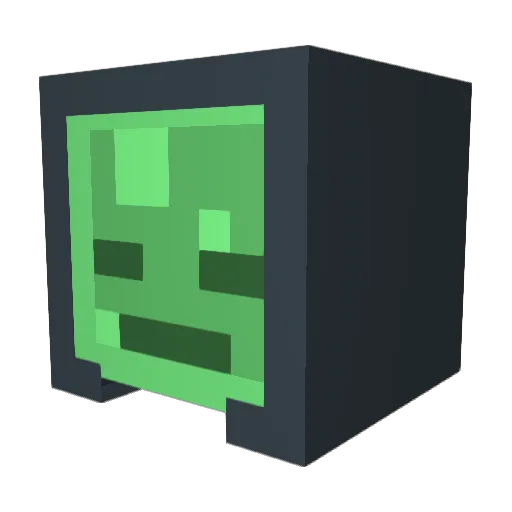 84slimer Minecraft avatar head, 3D render