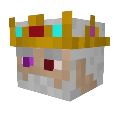 855_FOR_TRUTH Minecraft avatar head, 3D render