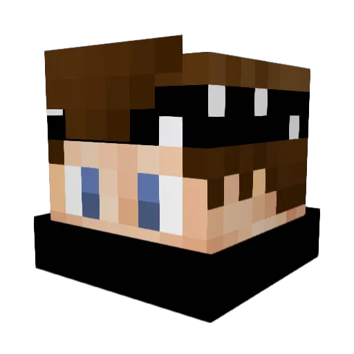 861 Minecraft avatar head, 3D render