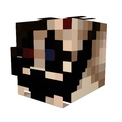 8641 Minecraft avatar head, 3D render