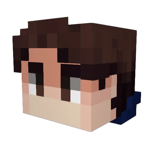 86midnight Minecraft avatar head, 3D render