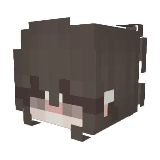 86wh Minecraft avatar head, 3D render