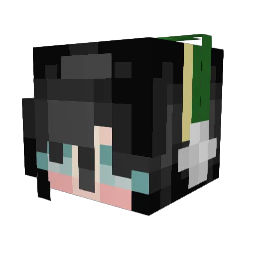 87031939614 Minecraft avatar head, 3D render