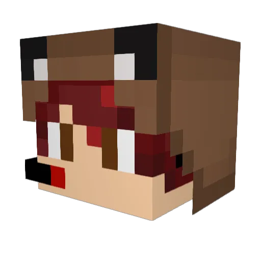 8739 Minecraft avatar head, 3D render