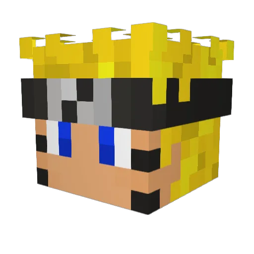 879126 Minecraft avatar head, 3D render
