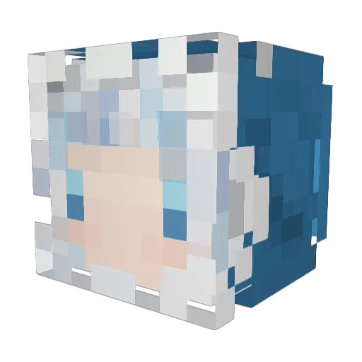 87XiaoYu Minecraft avatar head, 3D render