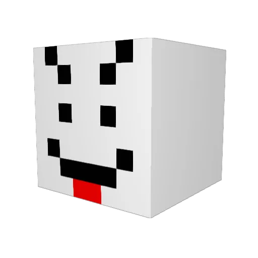 87rj Minecraft avatar head, 3D render