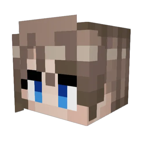 87tiger_13 Minecraft avatar head, 3D render