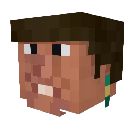 883888 Minecraft avatar head, 3D render