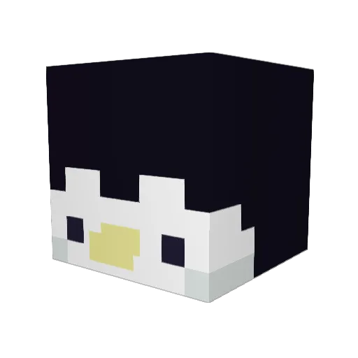 8896lh Minecraft avatar head, 3D render