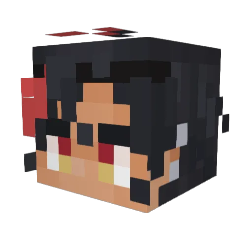 88EXP Minecraft avatar head, 3D render