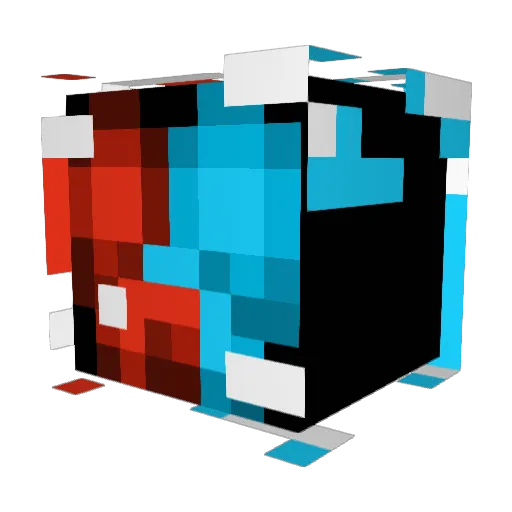 88LL Minecraft avatar head, 3D render