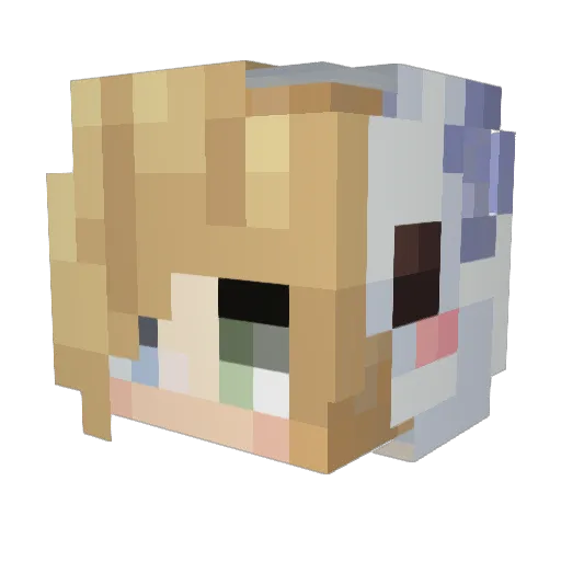 88Mimi88 Minecraft avatar head, 3D render