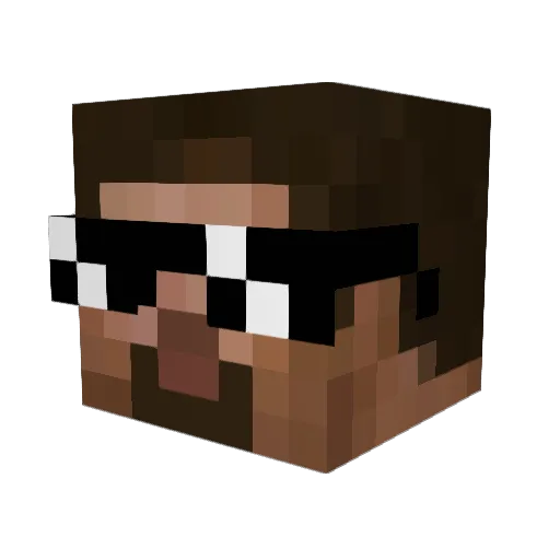 88Nb Minecraft avatar head, 3D render