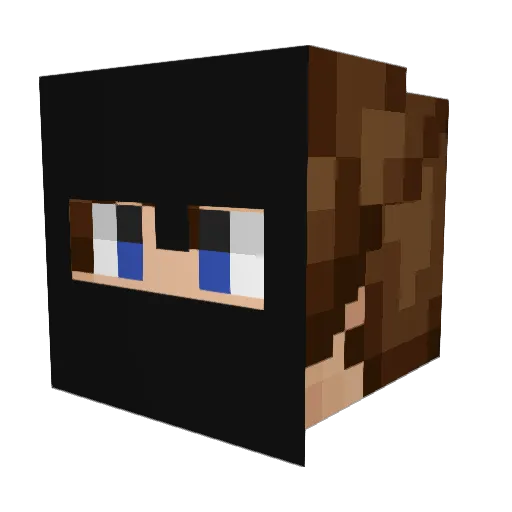 88WBF Minecraft avatar head, 3D render