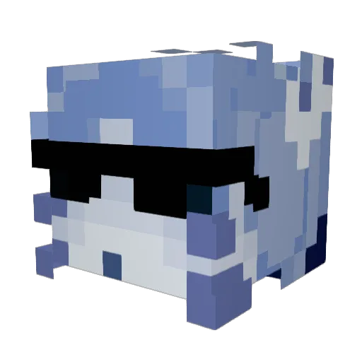 88_TOM Minecraft avatar head, 3D render